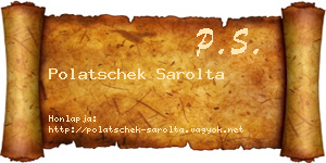 Polatschek Sarolta névjegykártya
